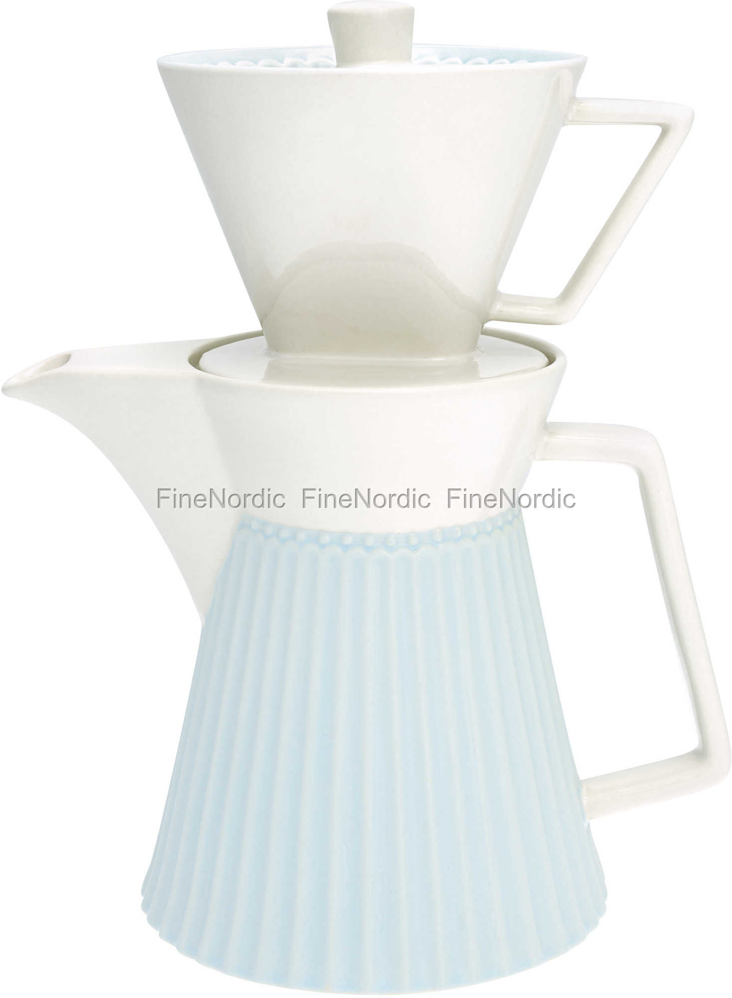 GreenGate Kaffekanne Coffee Pot with Filter Alice Pale Blue