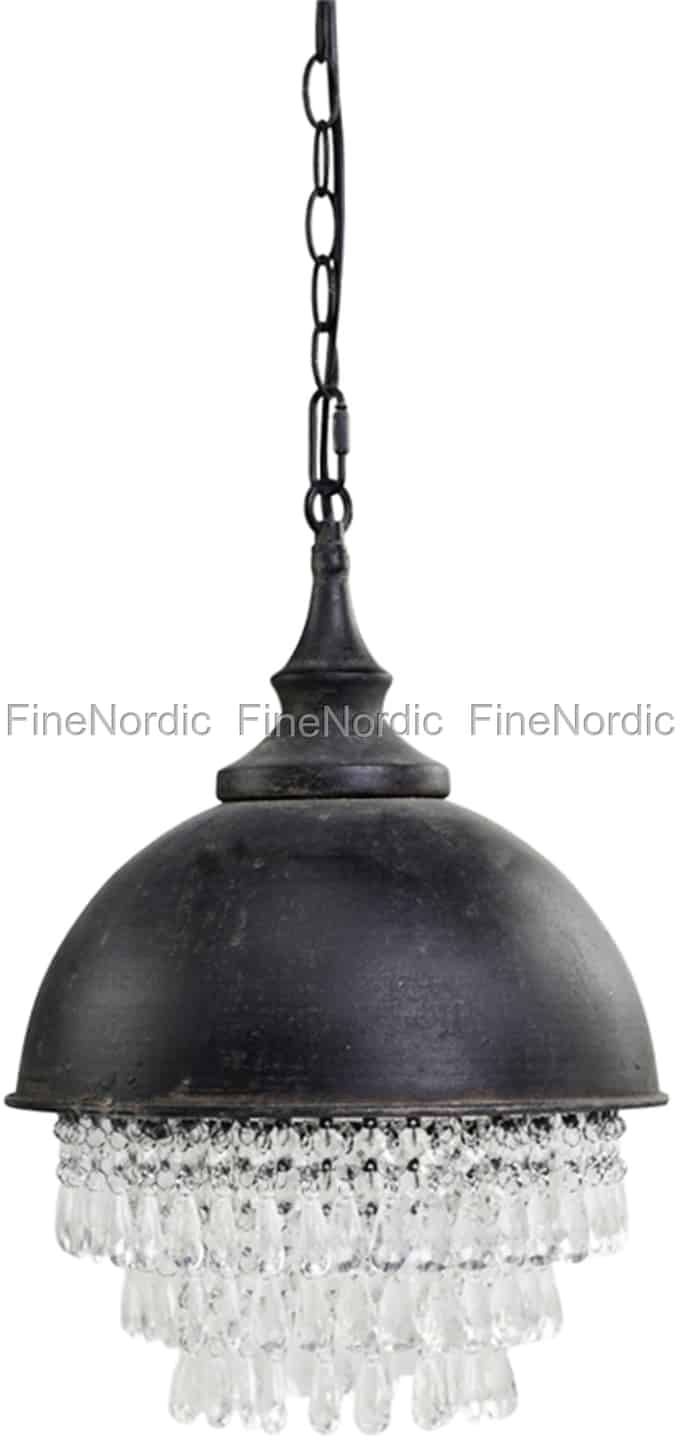 Chic Antique Factory Lampe med Prism Svart lys og lamper sønderborg