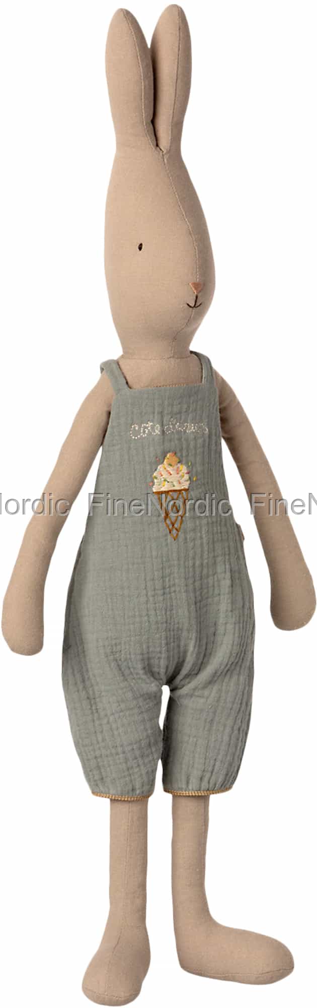 Maileg Hare - Hare, Micro i Sand Med Blå Strikket Dragt main image 1