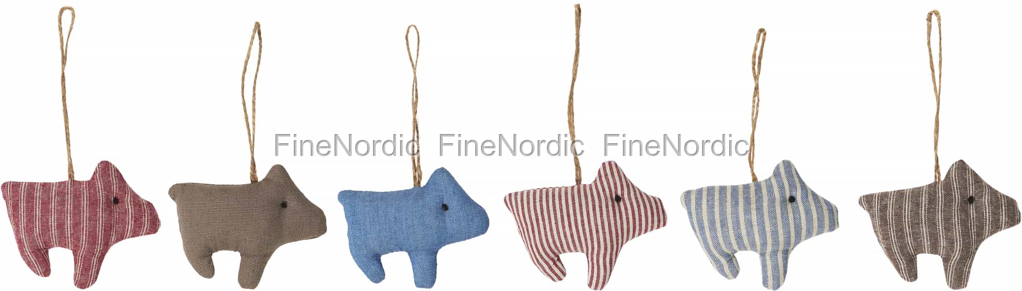 Ib Laursen My Nostalgic Christmas Sterne - 5er Set Stoffsterne Für Weihnachtliche Deko