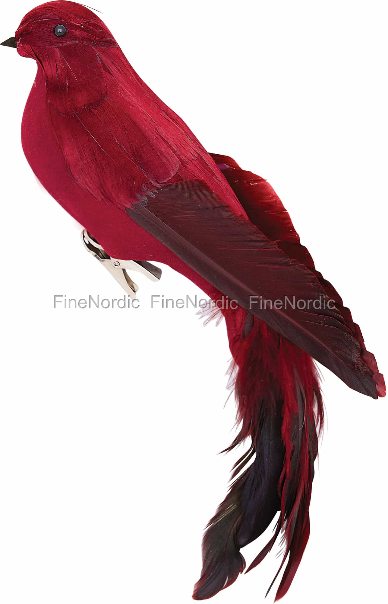 GreenGate Julepynt Fugl Feather Bird Red Liten