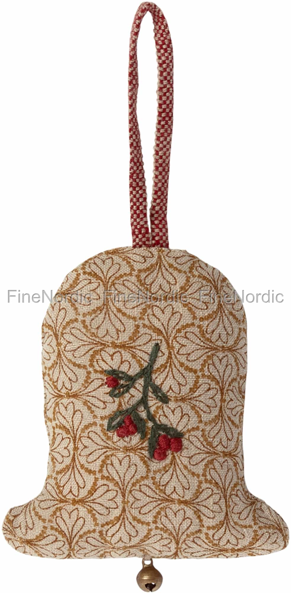 Maileg Ornament - Julepynt Stof Fugl, Marmor Latte