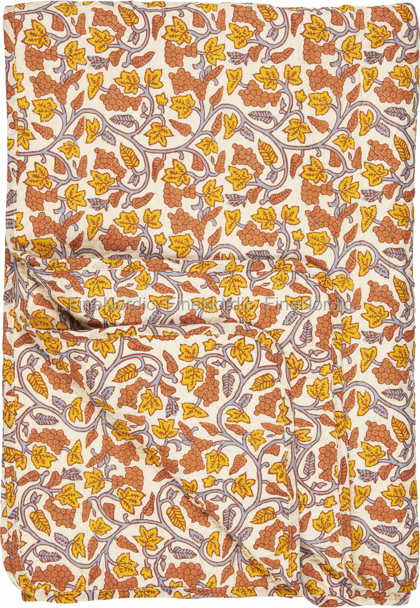 IB Laursen Quilt Rosa/dunkelgrau 130x180 Cm - Baumwolle Tagesdecke