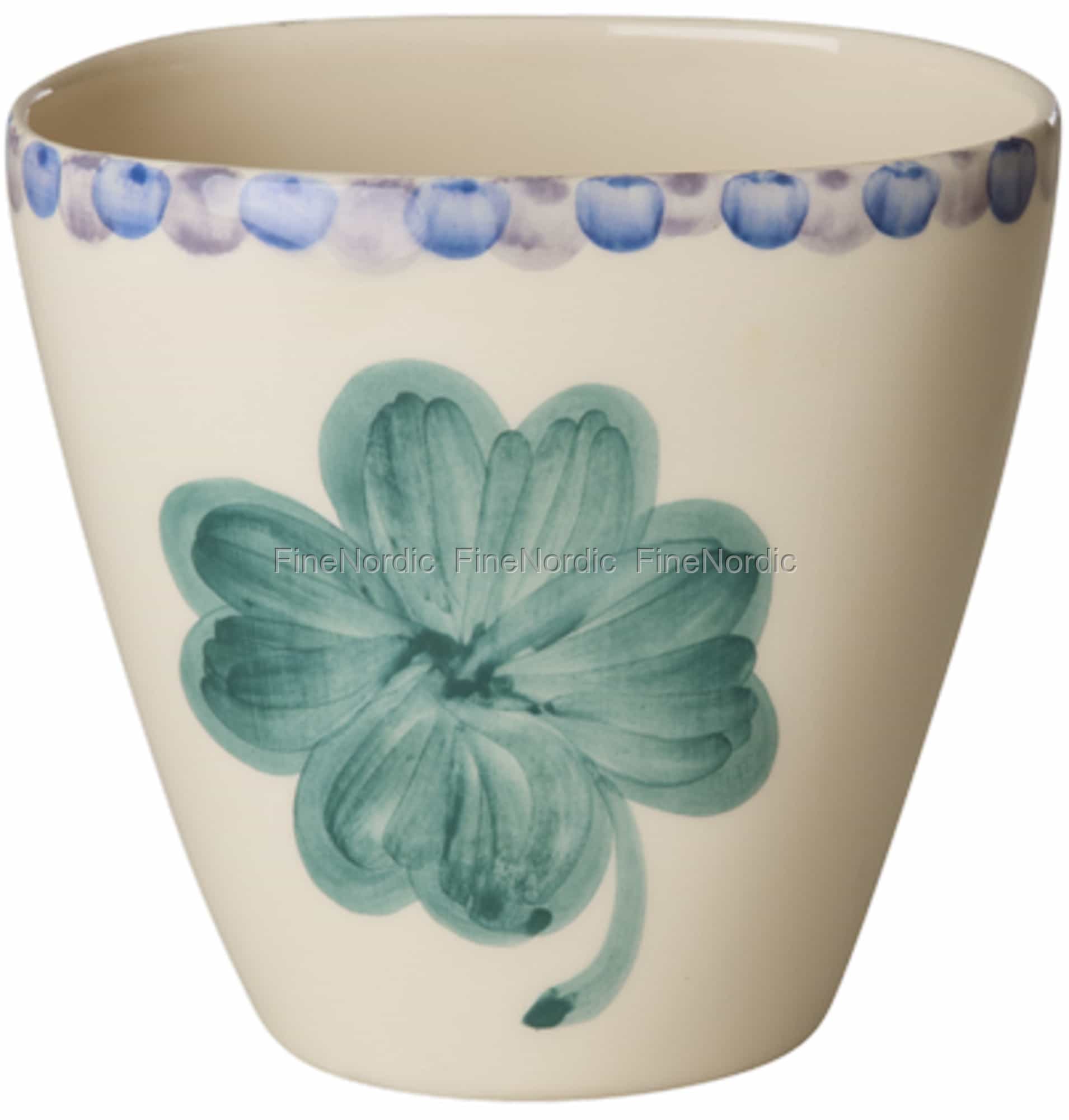 rice-keramikk-oval-kopp-h-ndmalt-good-luck-clover-myk-gr-nn
